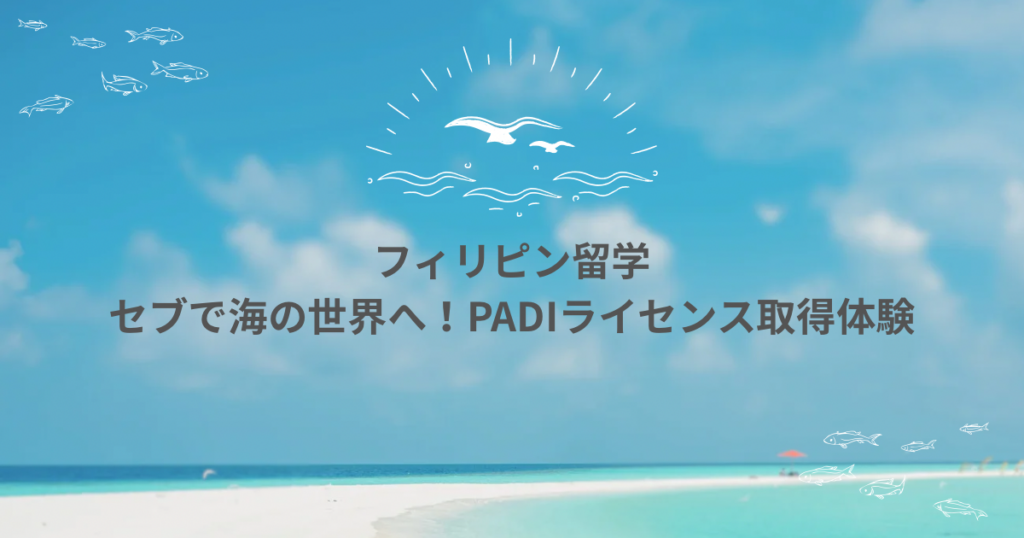 週末は海の中へ！フィリピン留学中にPADIライセンスを取得してみた